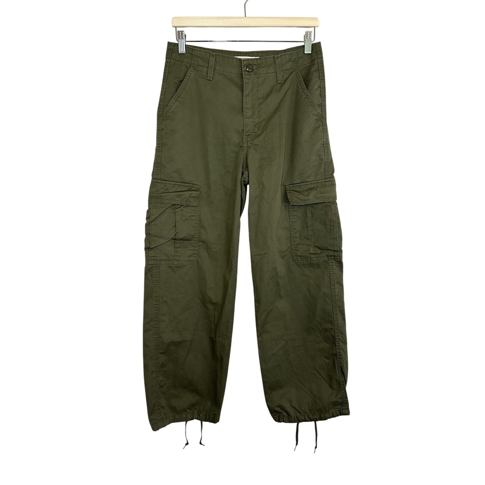 Levi's Women's 27 Army Green Cargo 94' Baggy Pants Utility Mid Rise Gorpcore